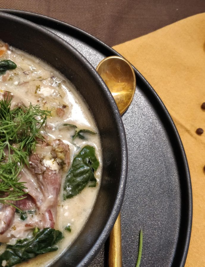 Instant Pot Lamb Stew with Avgolémono