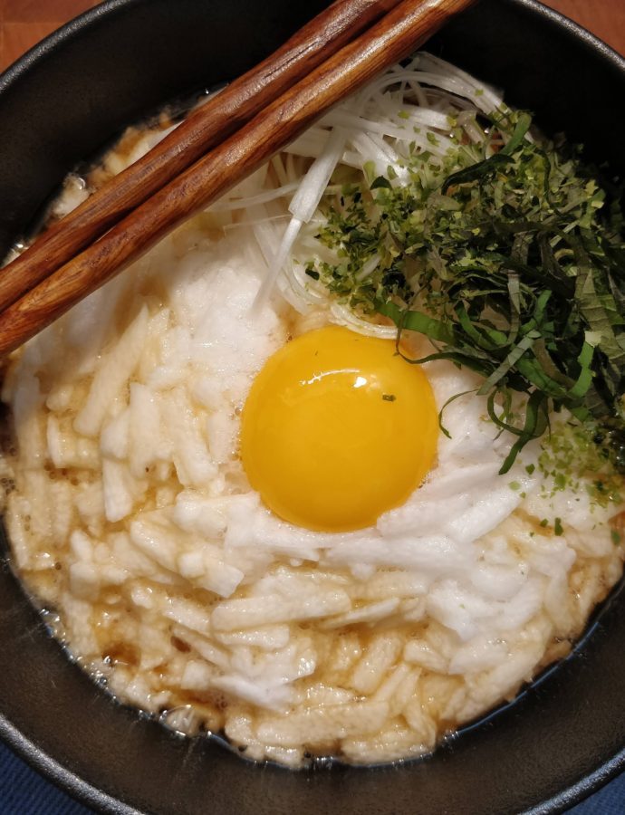 Tororo and Enoki in Mentsuyu Broth (とろろとエノキの麺汁和え）