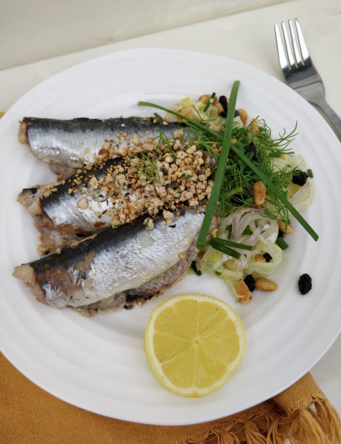 Baked Sardines with Shio Koji-Pickled Fennel Salad