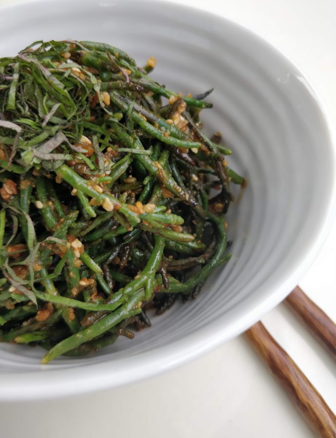 Sea Asparagus Goma-ae (の胡麻和え)