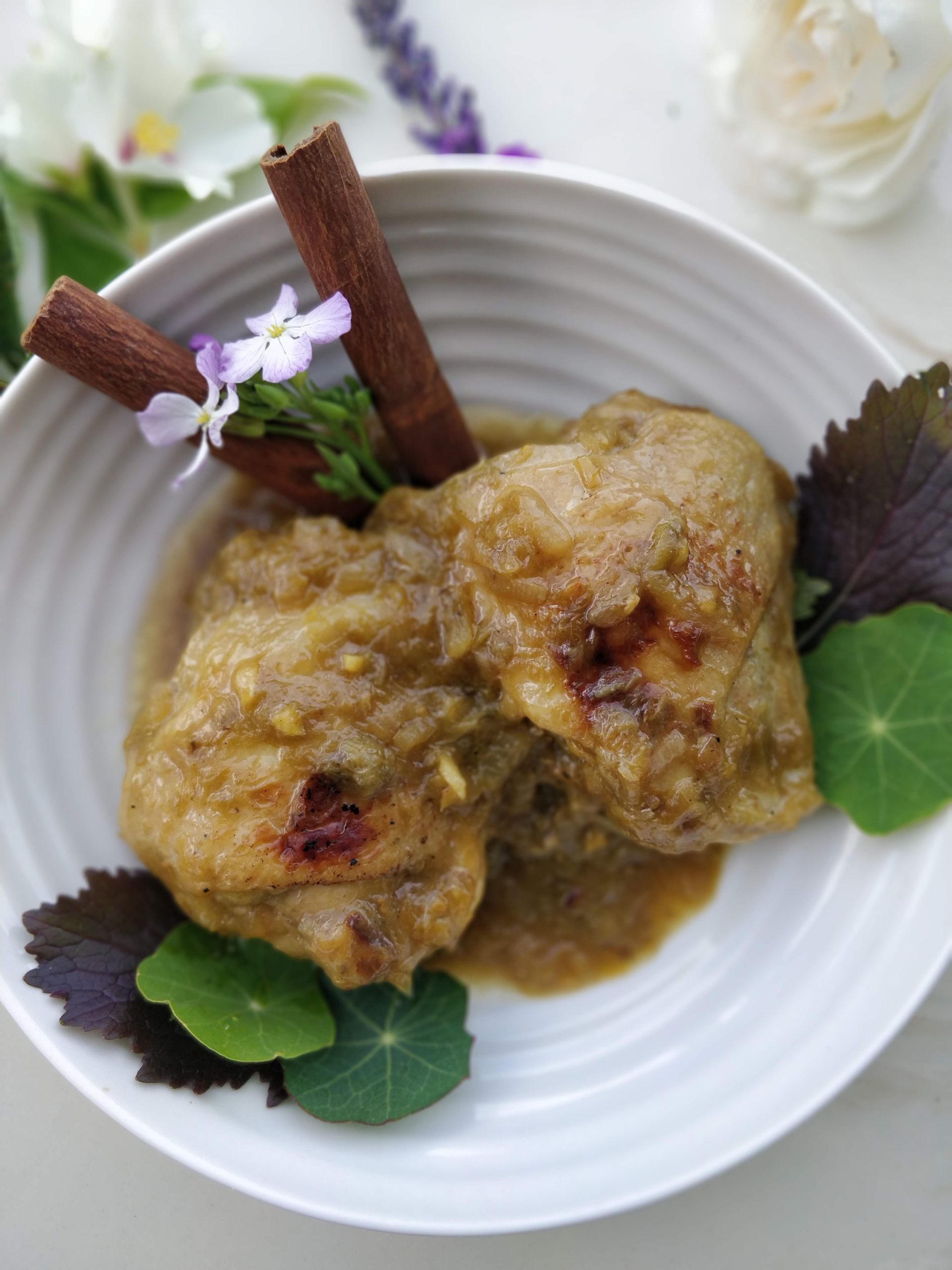 Pan-Braised Rhubarb Chicken